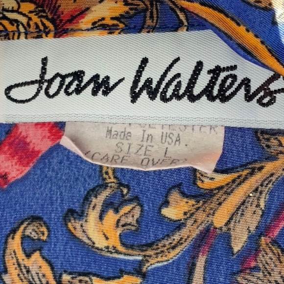 Joan Walters Polyester Blouse Vintage Loose Fit Large - Picture 3 of 12